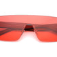 European and American fashion tide brand half frame sunglasses Personality square sunglasses men Wild sunglasses