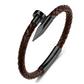 Men Genuine Leather Bullet Bracelet