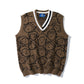 Knit Sweater Couple Printing Sleeveless Sweater Men