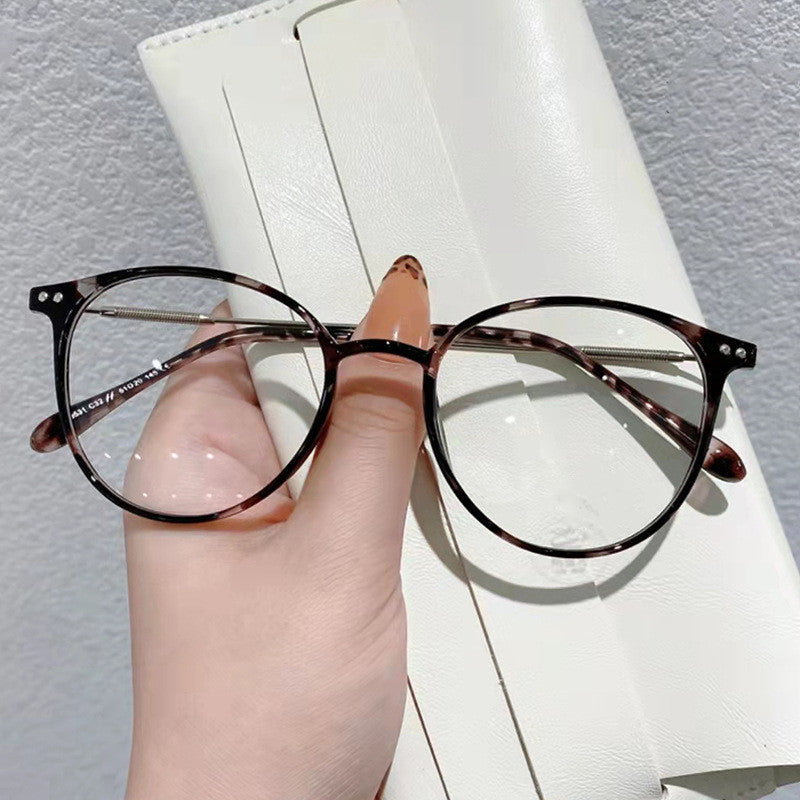 Metal Anti Blue Light Glasses Frame Retro Women