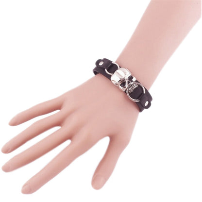 Alloy Skull Jewelry Personality Punk Braided Bracelet Men And Women Bracelets