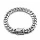Cuban Trend Titanium Steel Gold Plated Zircon Bracelet For Men