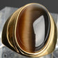 Stainless Steel Faux Opal Rings Titanium