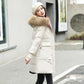 Long Hooded Down Jacket Women