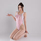High Elastic Thin High Fork One-piece Oil Tight Underwear