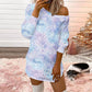 Red Women Casual Merry Christmas Dresses Off-shoulder Dress