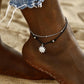 Sun Pendant Anklets Women New Stone Beads Shell Anklet