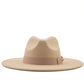 Jazz Top Hat Autumn And Winter New Men's And Women's Woolen Hats Simple Felt Big Brim Hat