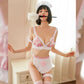Erotic Costume Lingerie Hollow Three-point Pleated Lace