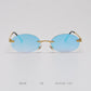 Retro Metal Color Film Sunglasses Women