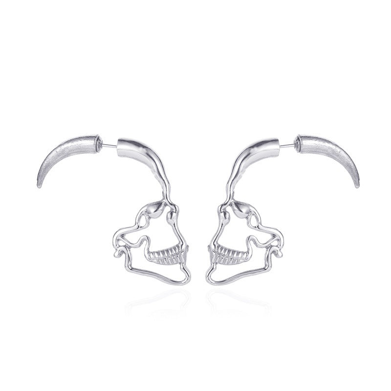 Creative Design Hollow Piercing Face Earrings