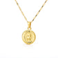 English Alphabet Disc Necklace Women And Men