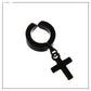 Tassel Black Earrings Without Pierced Cross Wolf Men And Women Tide Earrings