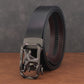 Bull Head Belt Men's Leather Automatic Buckle Without Holes