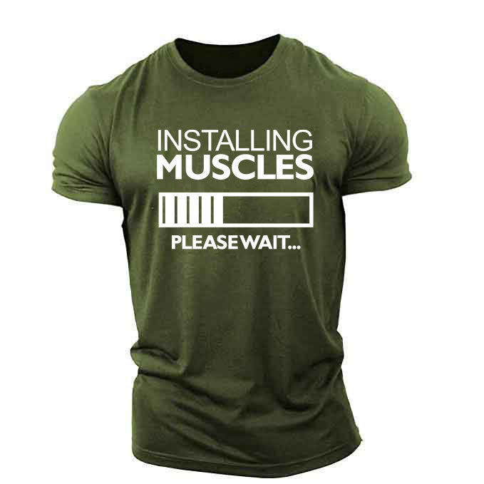 Popular Men's Fitness Short-sleeved T-shirt