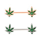 Leaf Milk Leaf Drip Oil  Ring Piercing Jewelry
