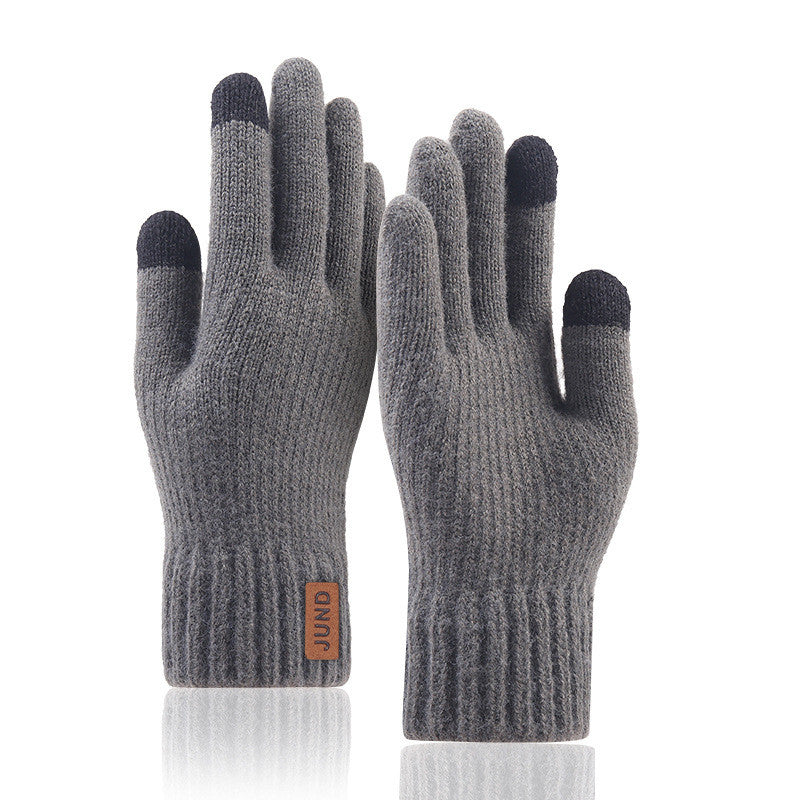 Guantes de lana tejidos para clima frío para hombres