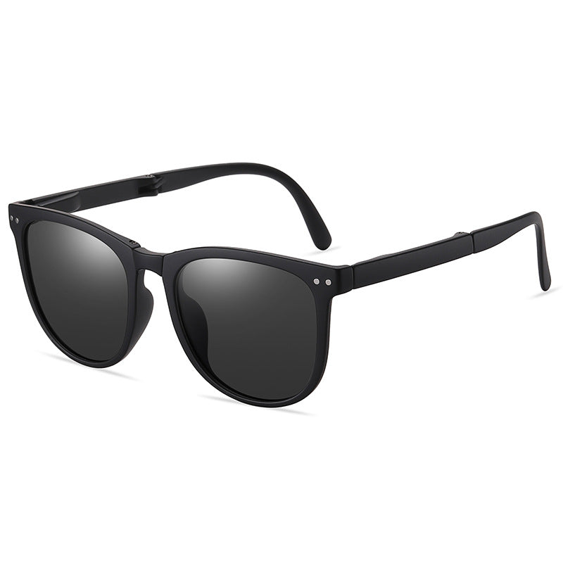 Men And Women Retro Square Polarized Folding Sunglasses