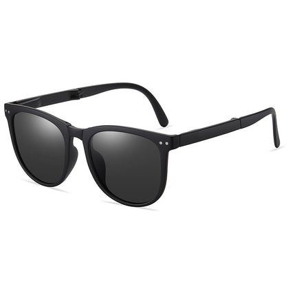 Men And Women Retro Square Polarized Folding Sunglasses