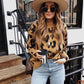 Sweater Sweater Knit Sweater Leopard Print Sweater Women
