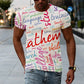 New Men's Printed 3D T-shirt Short Sleeve