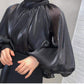 Chiffon Shirt Tie Sunscreen Western Style Small Shirt Top Women