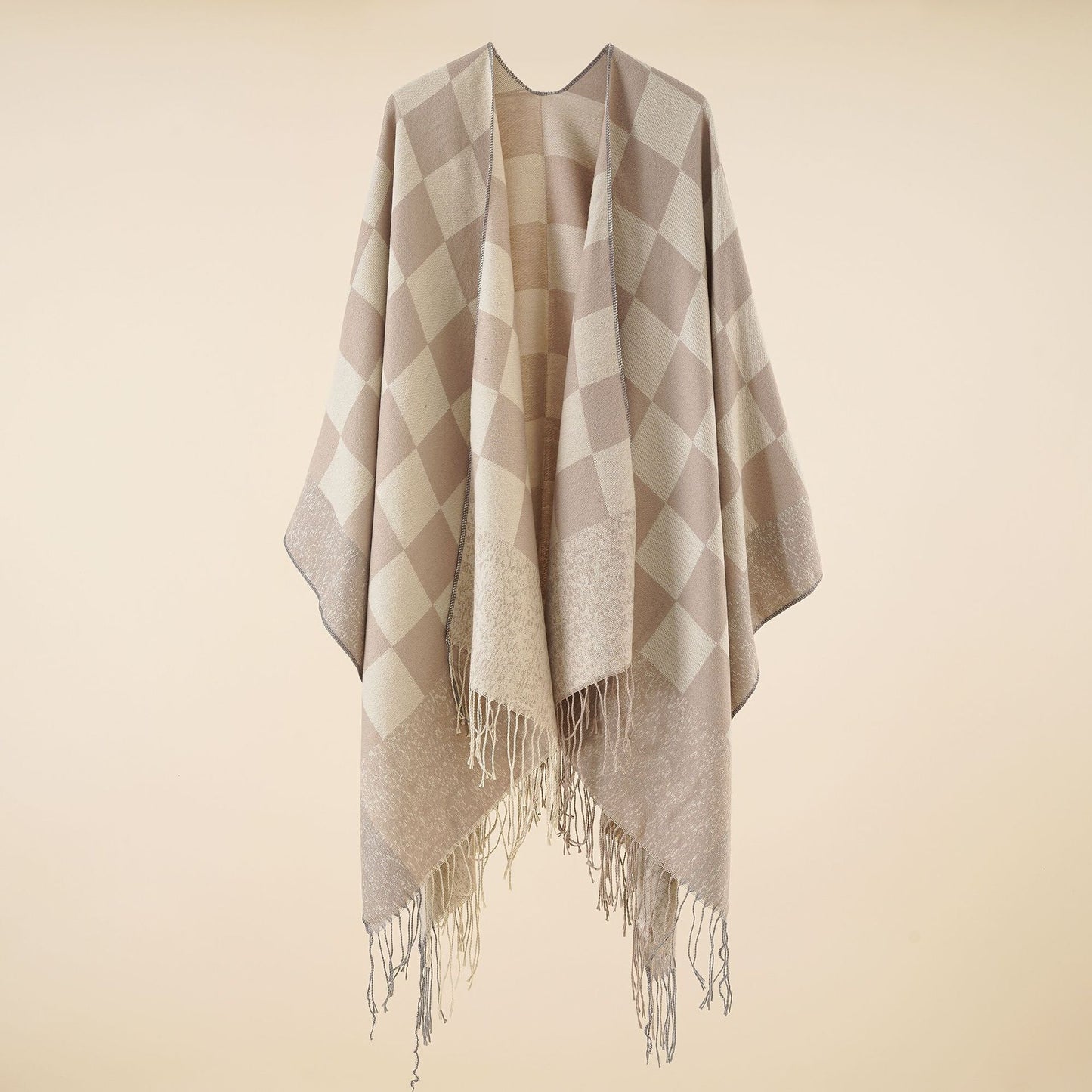 Gradual Grid Fashionable Shawl For Women
