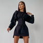 Women's Long Sleeve Tunic Drawstring Dress