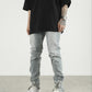 Men And Women High Street Scimitar Zipper Split Slim Jeans