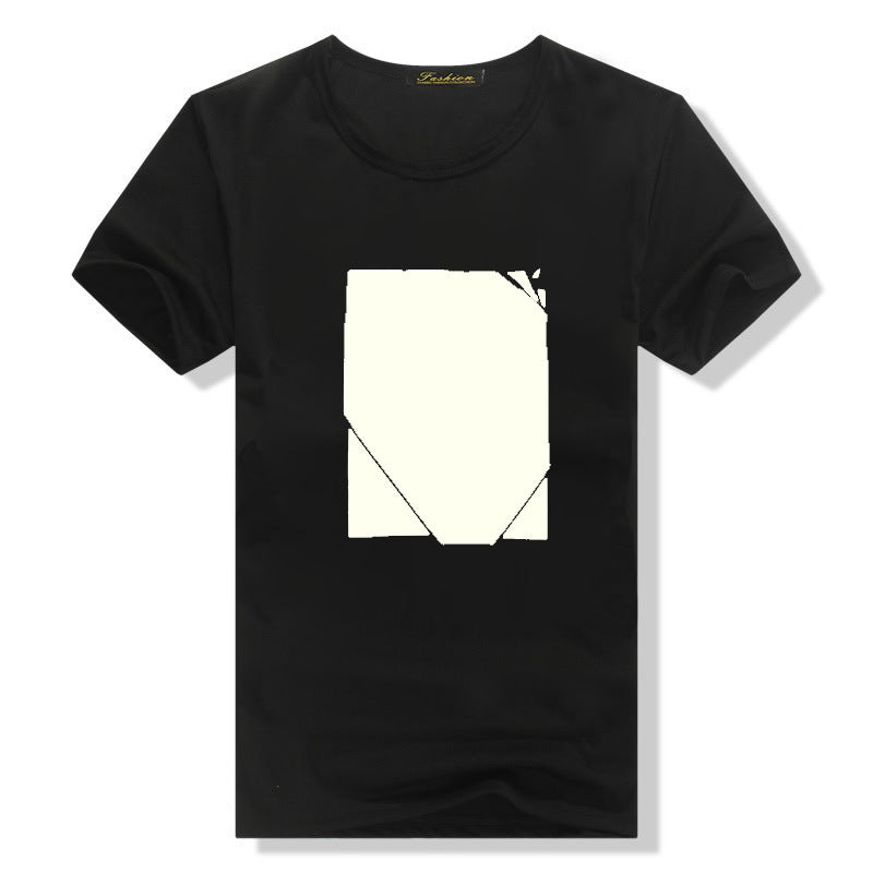 Luminous Graffiti T-shirt Cotton Short Sleeve Men