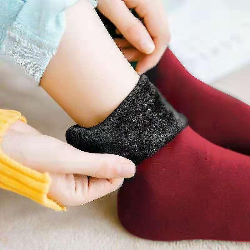 Calcetines de nieve gruesos de terciopelo con protección contra el frío, cálidos y autocalentables, calcetines para habitación de hombres y mujeres, calcetines de tubo