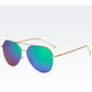 Men Metal Pilot Sunglasses Women Polarized Aviator Eyewear