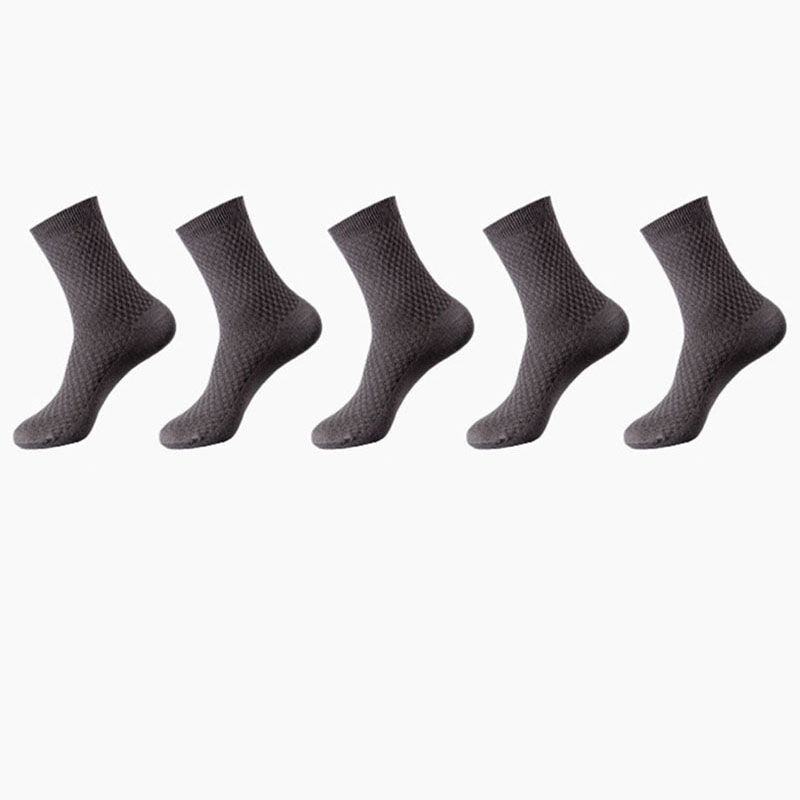 Calcetines de fibra de bambú para hombre, transpirables, para negocios