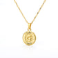 English Alphabet Disc Necklace Women And Men
