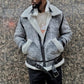 Off-white Big Fur Collar Plus Velvet Thickening