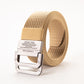 Quick-drying Nylon Belt Men's Tactical Sports Belt Alloy Double Ring Buckle Korean Woven Canvas Trousers