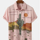 Position Printed Button Casual Shirt For Men