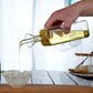 Engrasador de vidrio cuadrado transparente para cocina casera